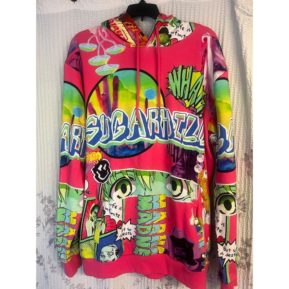 Men’s Sugarhill Pink Lucid Hoodie Lg